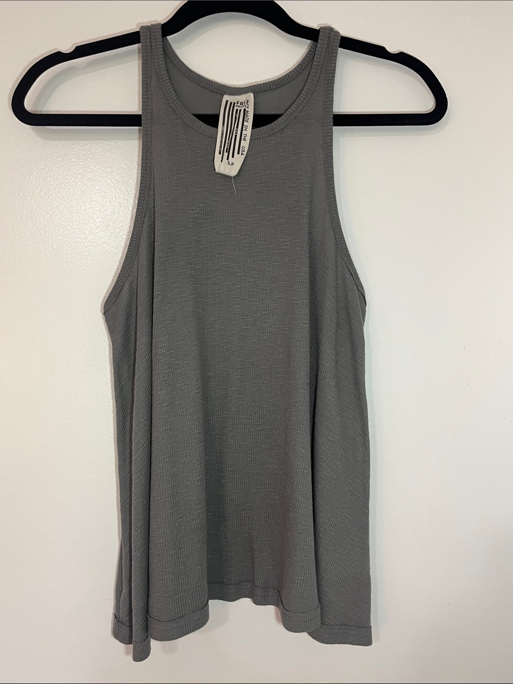 Free People Intimately Free Gray Flowy Racerback Tank Small